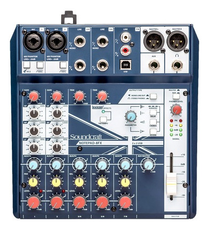 Console Mixer Soundcraft Notepad-8fx Usb