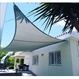 Toldo Vela Sombra Malla Hdpe 95% Sombra Rectangular 6x4 Gris