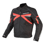 Campera Moto Nto Hombre Volt Cordura Negra/rojo Masxmoto