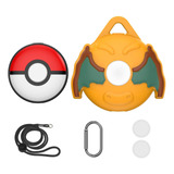 Bonita Carcasa De Silicona Para Pokémon Go Plus + Con Cordón