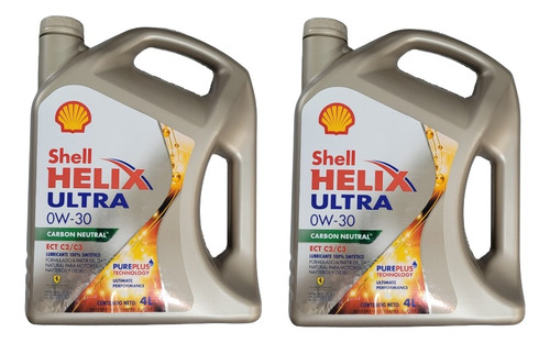 8 Lt Aceite Shell Helix Ultra 0w30 E C T 100% Sintético