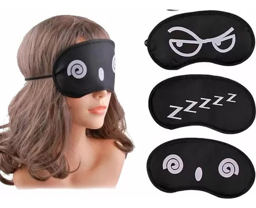 Antifaz Protección De Ojos Máscara Para Dormir Color Negro