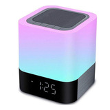 Hoaboly Altavoz Bluetooth Con Luces Nocturnas, Reloj Despert