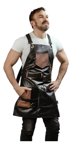 Mandil Cover P/ Barista Bartender Camarero Mixólogo Barbest
