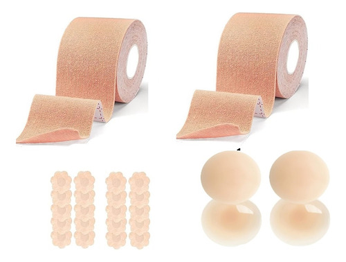 2 Rollos De Boob Tape Y 2 Pezoneras, Oferta.