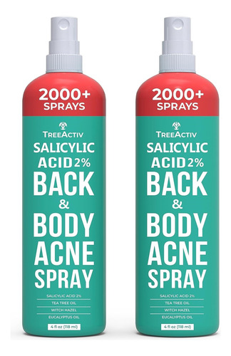 Spray De Ácido Salicílico Para Acné Espalda Cuerpo Treeactiv