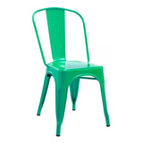 Silla Tolix Comedor Metálica Vintage Industrial Estructura De La Silla Verde Asiento Verde Kitul Home