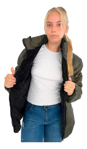 Customs Ba Camperas Mujer Parka Corderito Campera Invierno U