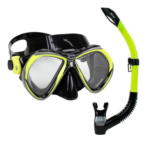 Kit Pro Onix Fun Dive - Máscara Snorkel, Mergulho Pesca Sub
