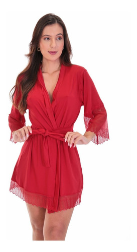 Robe Renda Hobby Luxo Lua De Mel Noiva Pós Parto E Gestante