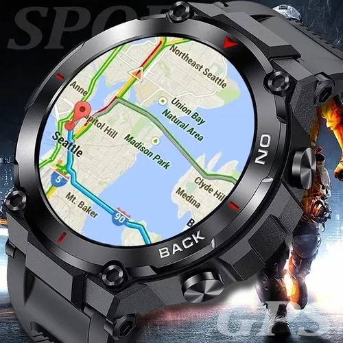 Relojes Inteligente 5atm Gps Hombres Impermeable Smart Watch