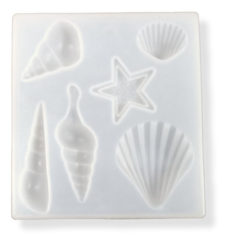 Molde Silicona Mar Caracoles Estrella Deco Tortas Porcelana 