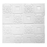 Lámina Panel 3d Blanco Autoadhesivo Para Pared O Techo X 45u