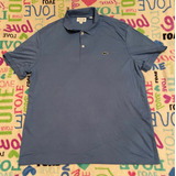 Playera Polo Lacoste Regular Fit Talla 7 Xxl Azul