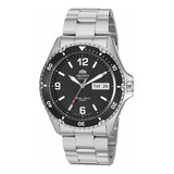 Reloj Orient Faa02001b Hombre Automatico Diver 200m Color De La Malla Plateado Color Del Bisel Negro Color Del Fondo Negro