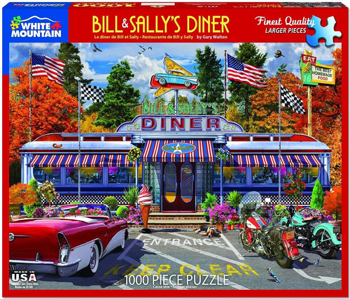 White Mountain Puzzles Bill & Sallys Diner - Rompecabezas De