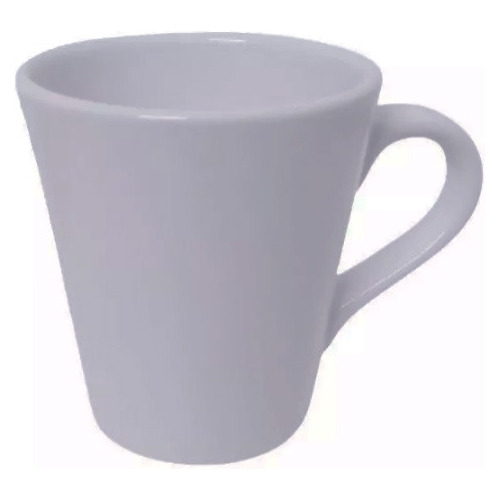 Set X6 Tazas Jarro Conico Ceramica Gris Mug Cafe 300 Ml