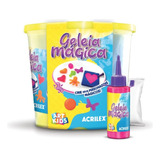 Brinquedo Balde Geleia Mágica Slime 4 Cores Art Kids Acrilex