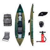 Canoa Inflable Aquamarina Caliber Kayak De Pesca 1/2 Pers