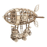 Dirigible Steampunk De Madera Rompecabeza Puzzle 3d Robotime