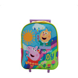 Mochila Peppa Pig 32x25 Cm Escolar Infantil Ruedas Carrito