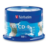 Cds Grabables Verbatim Cd-r 700mb 52x Plata Imprimible Por I