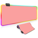 Mousepad Gamer Com Iluminação Led Rgb 7 Cores Mouse Pad Grande Antiderrapante 80 X 30cm Luuk Young Mp48 Rosa