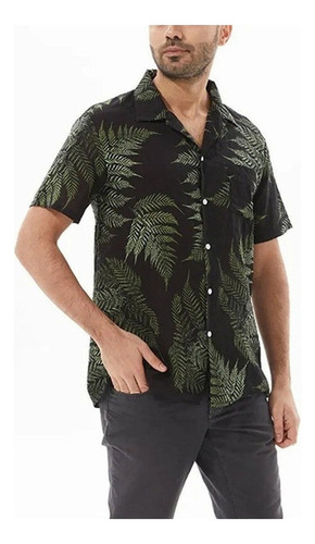 Camisa Hawaiana De Playa De Manga Corta Para Hombre