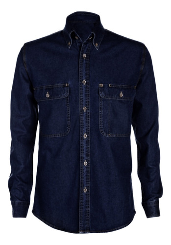 Camisa En Jean 7 Onz Para Trabajo- Dotación Industrial