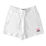 Short Dc Mujer Flame Urbano Blanco Con Bolsillos