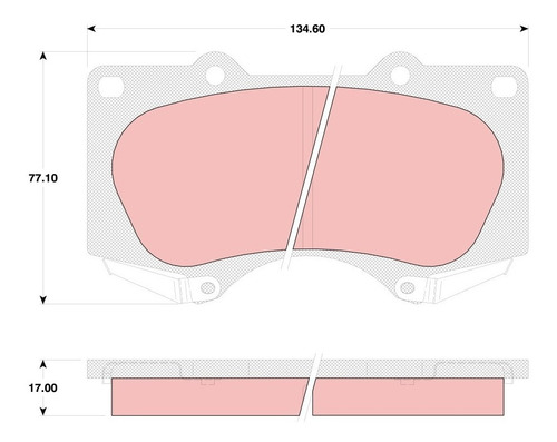 Pastilla Freno Delantera Cermica Toyota Fj Crusier 04 14 Foto 4