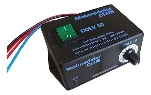 Control Pwm Motor Bivolt 12v-200w Ou 24v-100w Fusível On-off