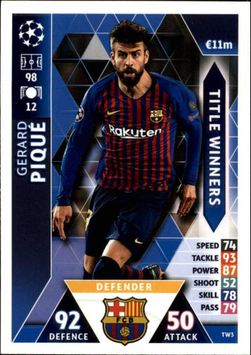 Topps Ganadores Del Título Attax Del Partido De La Liga De C