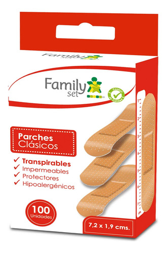 Family Set Parche Curita 100 Unid Por Caja