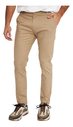 Pantalón Amalfi - El Genovés - Beige - Gabardina Elastizada