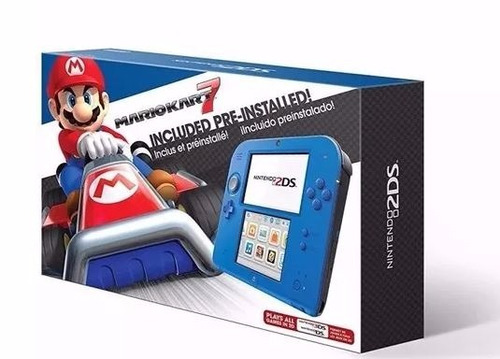  Nintendo 2ds Con Mario Kart 7  Azul Eléctrico