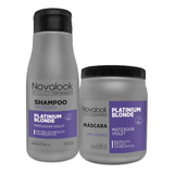 Shampoo Matizador +mascara 1kl Rubios Grises Blonde Novalook