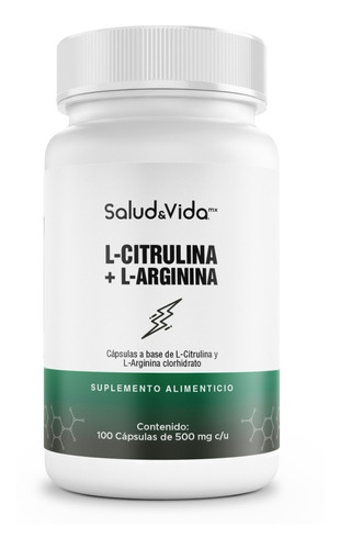 L-citrulina Con Arginina 100 Cápsulas 500mg Salud & Vida Mx