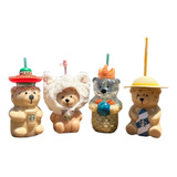 Termo Starbucks Cupglass Bear Vaso Oso Vidrio Limited