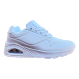 Zapatillas Blanca Mujer Air Running Deportivas - 7106