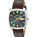 Seiko, Reloj Casual De Piel Y Acero Inoxidable Automático,