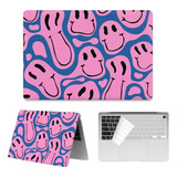 Funda Carcasa Para Macbook Air 13 A2337 M1a2179, Caras/rosa