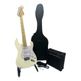 Kit Guitarra Eléctrica Squier Fender Affinity Strat Amp 10w