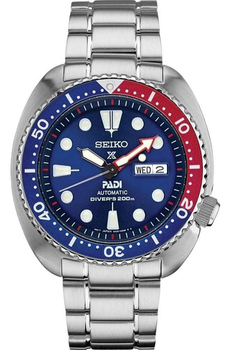 Relógio Seiko Srpa21 Prospex Turtle Diver Pepsi Automatico