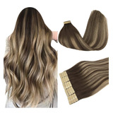 Extensiones De Cabello Natural Balayage Marrón Cho 22in 50gr