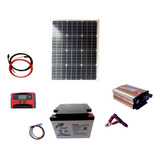 Kit Solar Inversor 500w, Batería 26ah-panel 50w, Control 20a