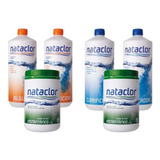 Kit Nataclor Granulado 60%x1kg 2+ Alguicida 2 +clarificador2
