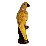 Escultura Decorativa Pássaro Arara Resina 21cm