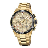 Reloj F20364/1 Festina Hombre Prestige /marisio Color De La Correa Dorado Color Del Bisel Negro Color Del Fondo Dorado