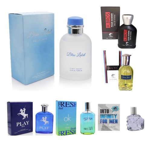Pack 6 Perfumes Alternativos De Hombre Varon 100 Ml